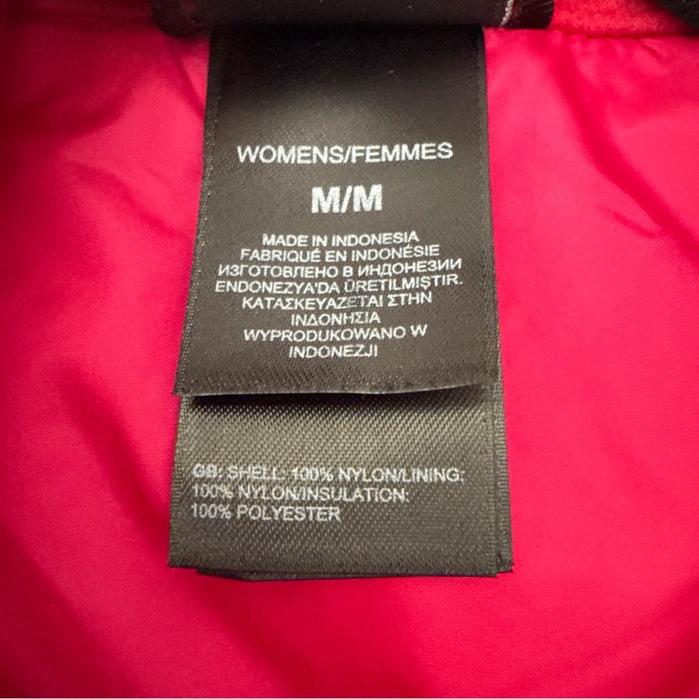 North Face Puffer Vest Womens Medium Orange Neon Pink Lightweight - Picture 7 of 7